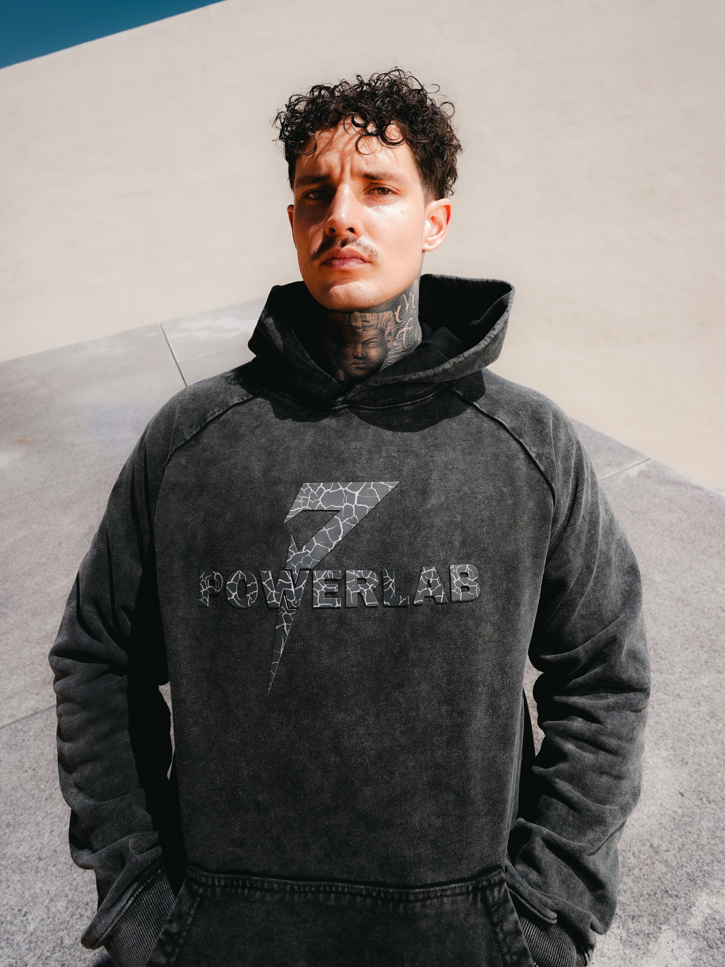 Graphite Hoodie - Acid Wash - 400 GSM